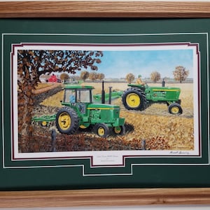 Framed John Deere Tractor art print by Russell Sonnenberg titled John Deere 4000 Series