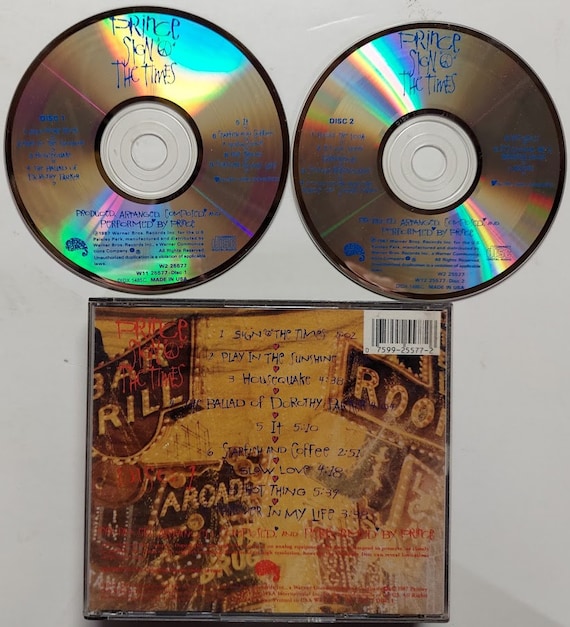 CD Used Rare Double Disk Vintage 1987 by Prince Titled Sign 