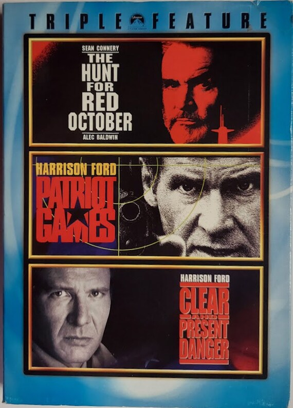 DVD Triple Feature the Hunt for Red October / Patriot Games / Etsy