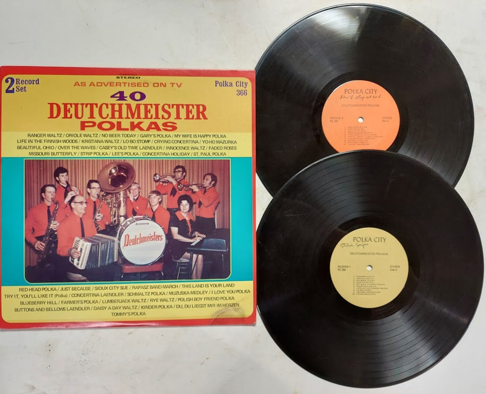 Vintage Vinyl Record Polka Album titled 40 Deutchmeister Etsy