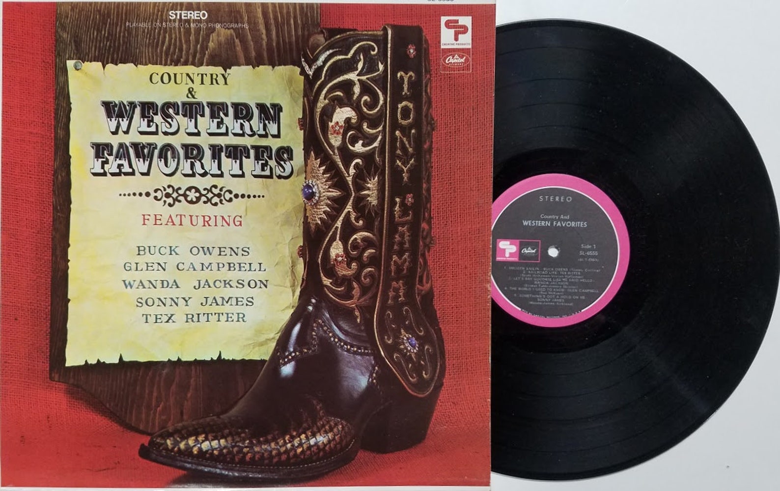 Vintage Vinyl Record Album by Various Country Western Etsy
