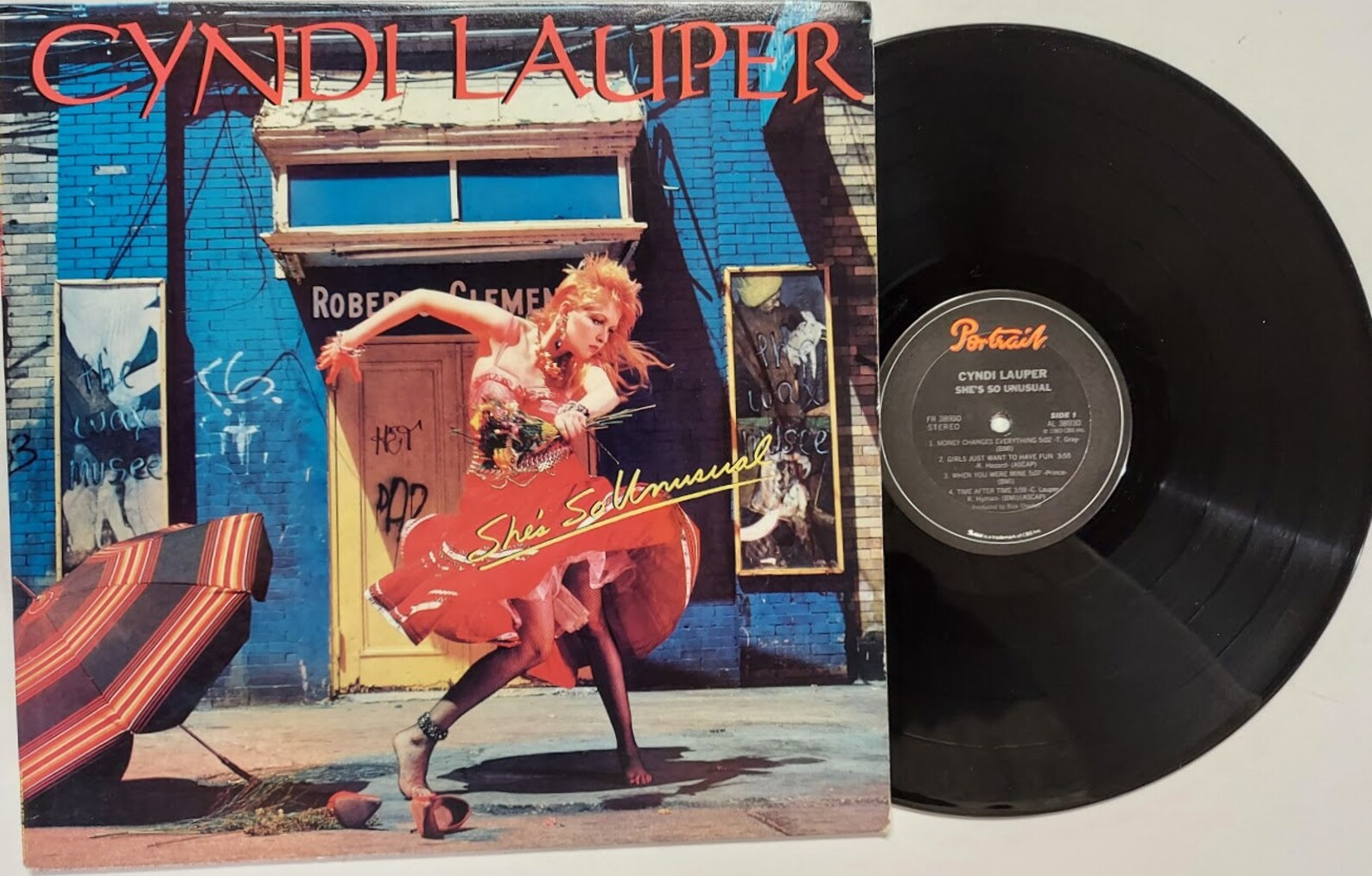 Vintage 1983 Vinyl Record Album by Cyndi Lauper Titled She's so Unusual