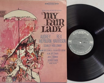 Vintage 1964 Vinyl Record Album by Audrey Hepburn, Rex Harrison titled My Fair Lady (The Original Sound Track Recording)