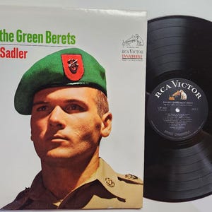 Vintage 1966 Vinyl Record Album by SSgt Barry Sadler titled Ballads Of The Green Berets