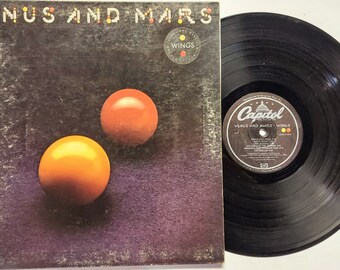 Vintage 1975 Vinyl Record Album by Wings titled Venus And Mars