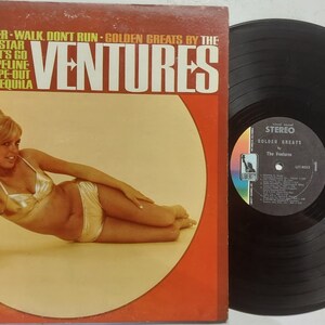 Vintage Vinyl Record Album by The Ventures titled Golden Greats By The Ventures