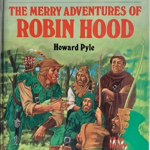 Rare Hardcover book 2001 Vintage by Howard Pyle The Great Illustrated Classics The Merry adventures of Robin Hood
