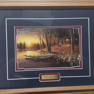 Framed matted 17 x 21 art print  by Jim Hansel titled Simple Pleasures