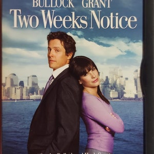 DVD 2002 Movie titled Two Weeka Notice starring Sandra Bullock, Alicia Witt & Hugh Grant