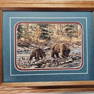 Framed in Oak and  matted 14 x 17 art print by Andrew Kiss titled September Feast