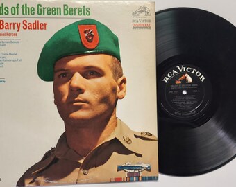 Vintage 1966 Vinyl Record Album by SSgt Barry Sadler titled Ballads Of The Green Berets