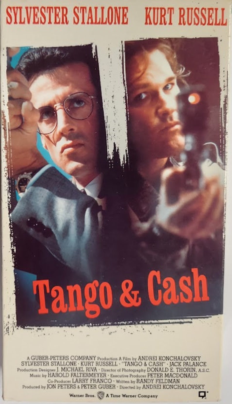 VHS 1989 Vintage Movie titled Tango & Cash starring Sylvester Stallone and Kurt Russell image 1