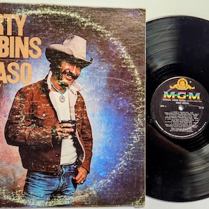 Vintage 1976 Vinyl Record Album by  Marty Robbins titled El Paso City