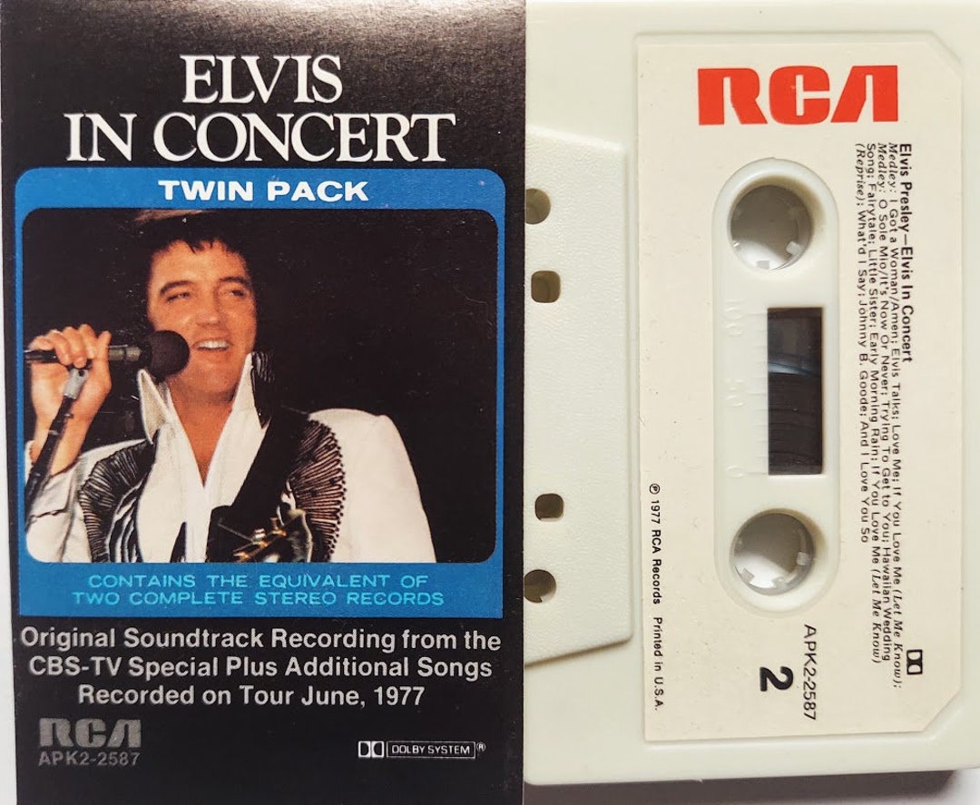 Cassette 1977 Vintage Rock Music by Elvis Presley Titled Elvis in