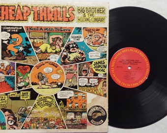 Vintage 1968 Vinyl Record Album by Big Brother & The Holding Company titled Cheap Thrills Janis Joplin