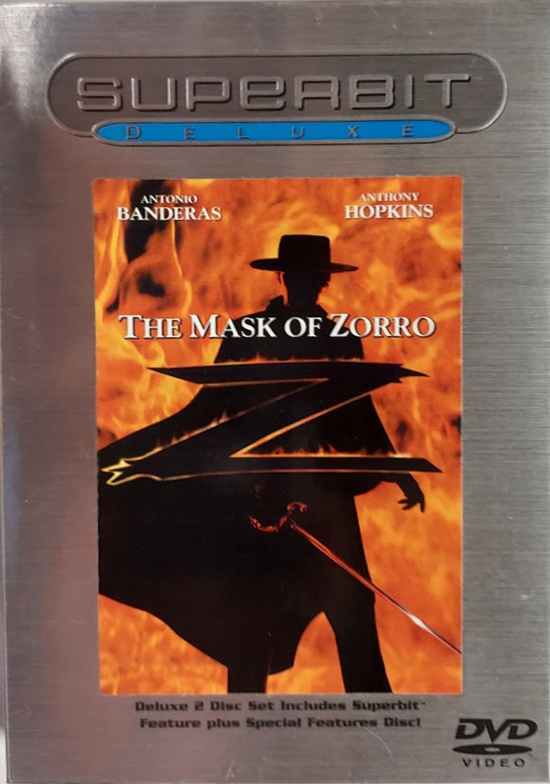 DVD 1998 Vintage Movie Titled the Mask of Zorro Starring Antonio