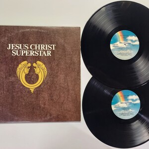 Vintage 1970 Vinyl Record Album by Andrew Lloyd Webber & Tim Rice titled Jesus Christ Superstar - A Rock Opera