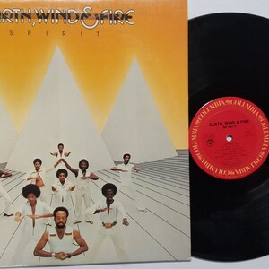 Vintage 1976 Vinyl Record Album by Earth, Wind & Fire titled Spirit