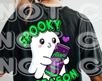 Alani Ghost Spooky Season PNG Front and Back