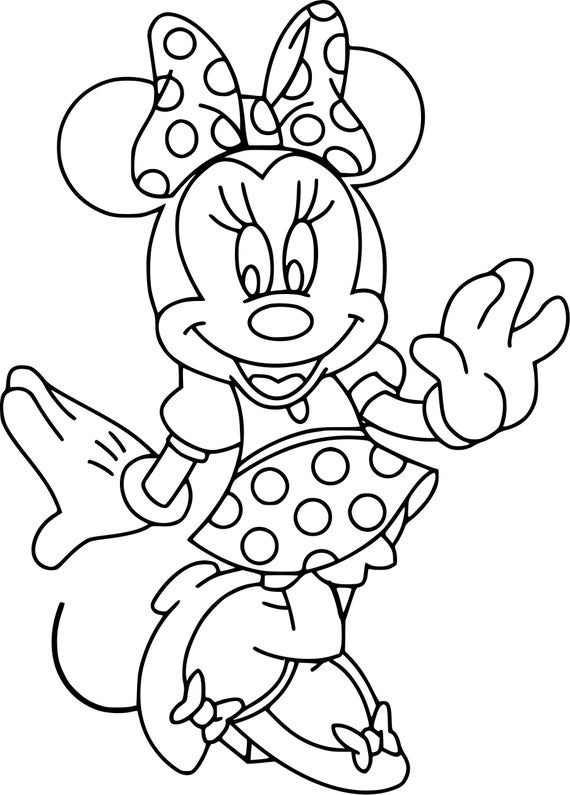 Items similar to Molde Minnie Mouse de 75 centimetros de alto en pdf