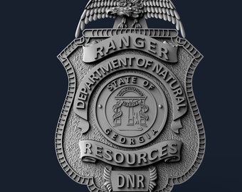 Blank Badge Michigan Style CNC Model .stl 3d Relief