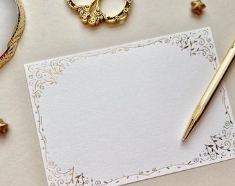 A6 Hot Foiled Border Notecards