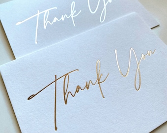 Thank You - A6 Hot Foiled Greetings Card