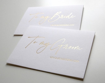 To My Bride/Groom On Our Wedding Day - A6 Hot Foiled Greetings Card