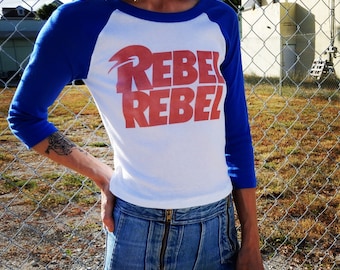 NOVITÀ! XSmall Rebel Rebel T-shirt corta da baseball con maniche a 3/4