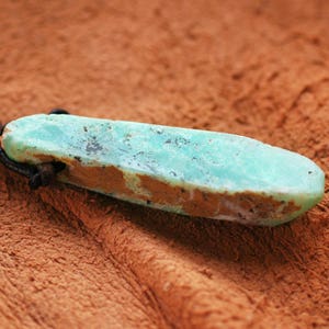 Chrysoprase gemstone pendant,green image 1