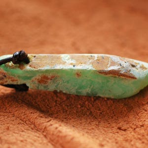 Chrysoprase gemstone pendant,green image 5