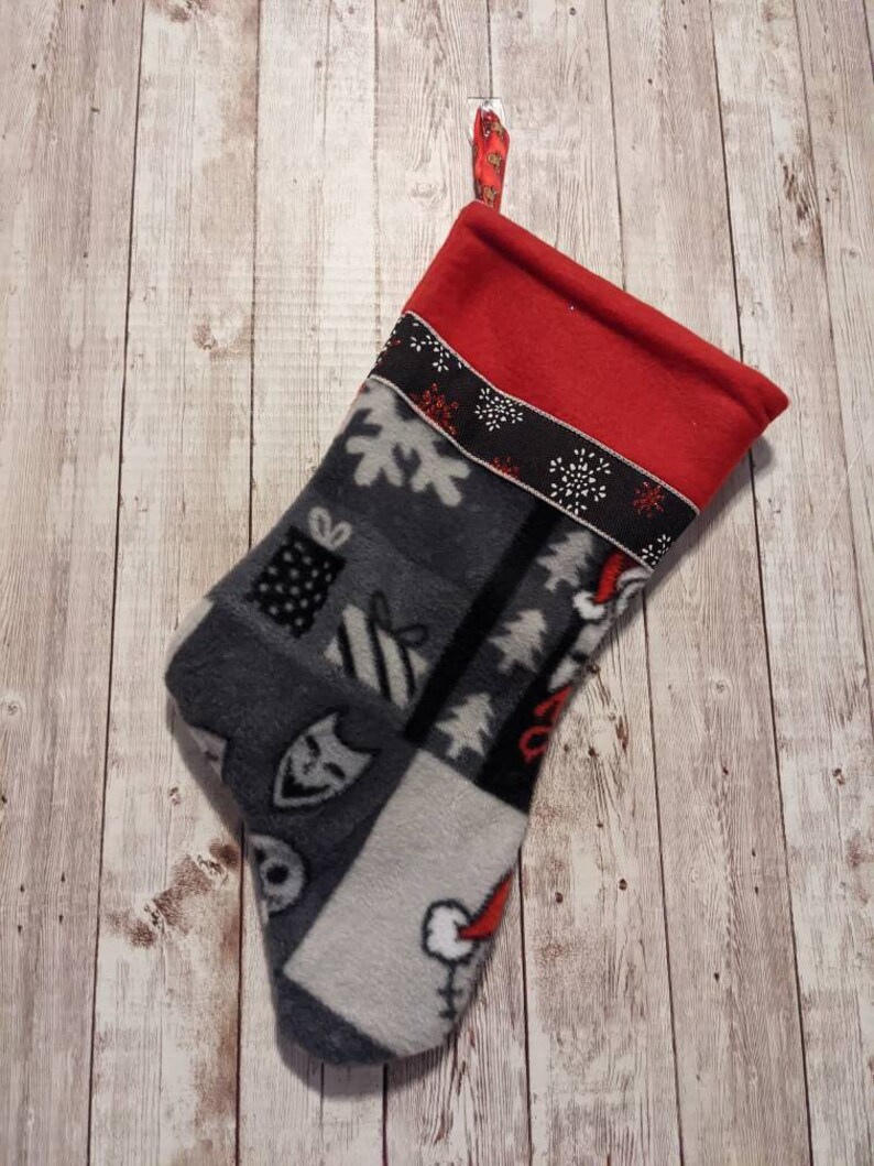 Nightmare before Christmas/ christmas stocking/ stockings/ halloween/ jack skellington/ sally/ christmas/ living room Simply meant (gray)