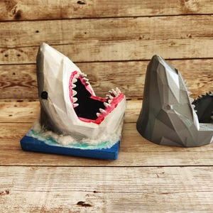 Shark/shark head/phone holder/shark phone holder/office decor/jaws/great white shark/3D printed/home decor/phone charging/shark phone