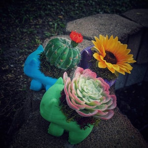 3D print planters/Bulbasaur/3D printed/3D printing/nerd/Pokemon/flowers/ unique