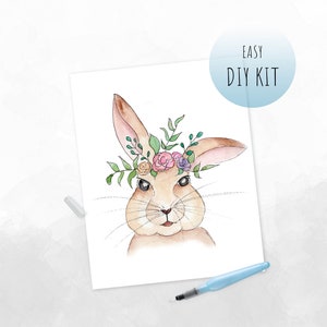 DIY KIT- Watercolor Baby Bunny | Easter Project