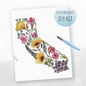 Watercolor Kit- California Wildflowers | Easier than Paint by Numbers!