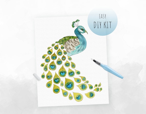 Peacock DIY Watercolor Kit