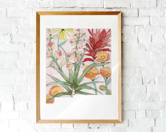New Mexico Wildflowers Art Print | Giclee Poster