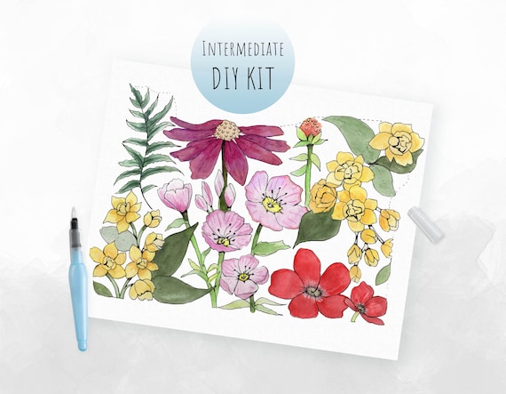 Watercolor Kit- Oregon Wildflowers Painting | Art for Adults | Portland Art
