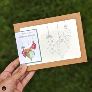 Paint Your Own Holiday Cards Watercolor Kit, Set of 3 Cards image 10