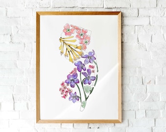 New Jersey Wildflowers Art Print | Giclee Poster