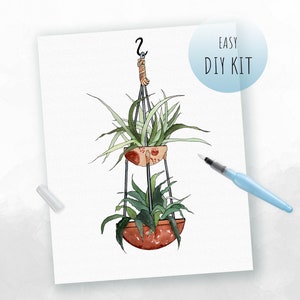 Watercolor Kit- Hanging Plants | Easy DIY for Beginners