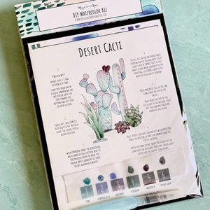 Kit DIY - Aquarelle Cactus du désert