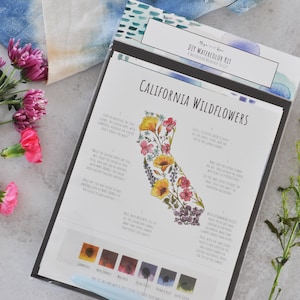 Watercolor Kit- California Wildflowers | Easier than Paint by Numbers!