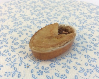 Steak and Mushroom Pie with top crust. Filled with steak, mushroom in a red wine gravy. Miniature food for dollhouse or diorama