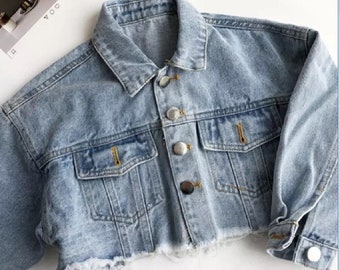 cropped denim jacket kids