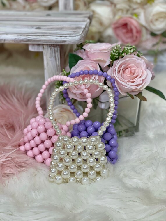 Tassen & portemonnees Portemonnees & Geldclips Portemonnee met ketting Pink and purple beaded Jean chain 