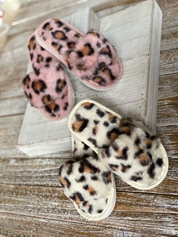 girls cheetah slippers