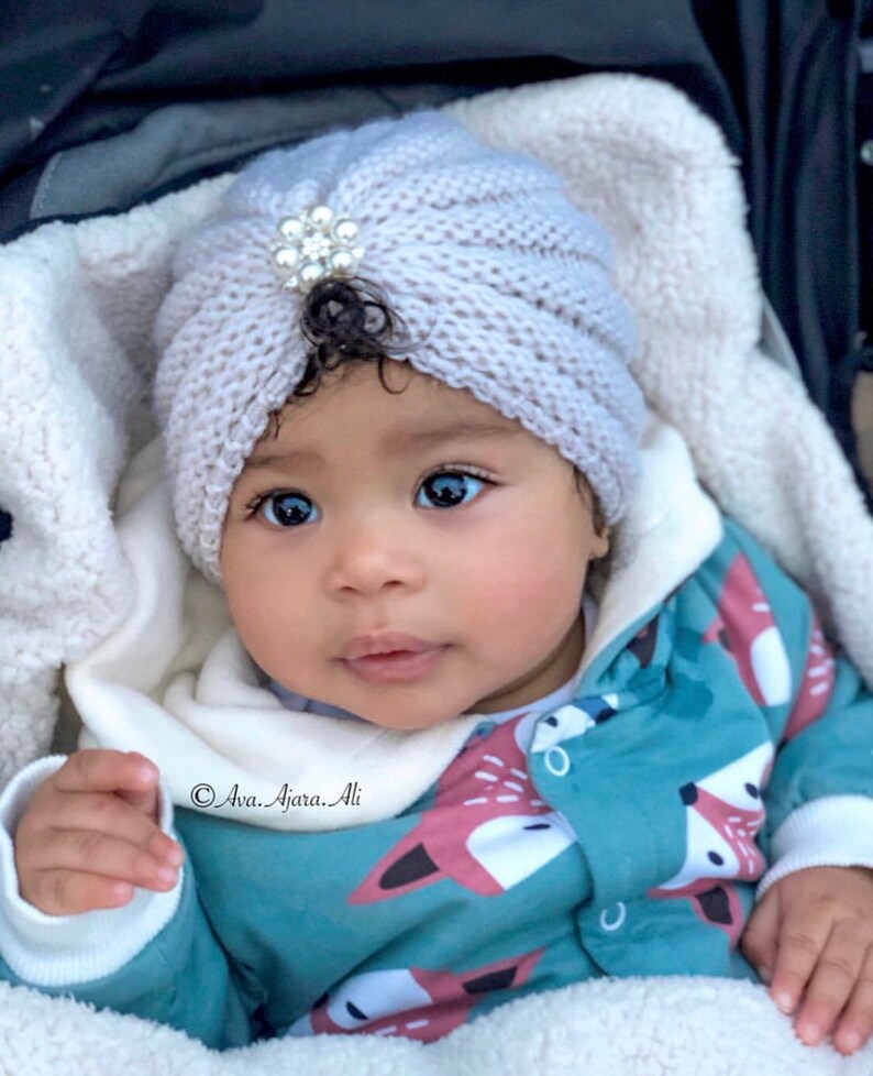 Baby Girl Winter Knit Beanie Baby Turban Cute Holiday Baby - Etsy