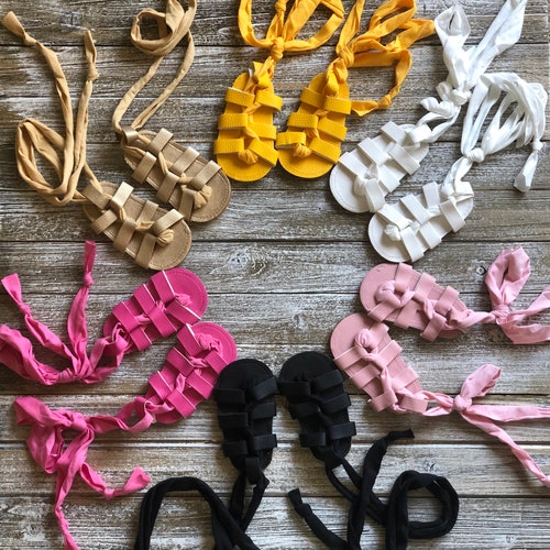 infant tie up sandals